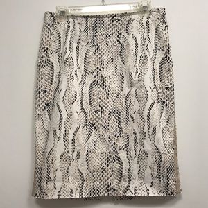 White House Black Market Snakeskin Pencil Skirt